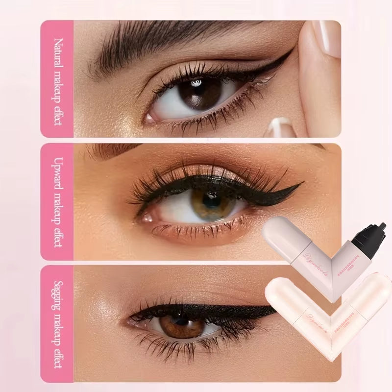 Rotating Eyeliner Stamp Pen, Waterproof, SweatResistant, OneTouch Application Liquid Eyeliner, SmudgeProof, Daily Makeup