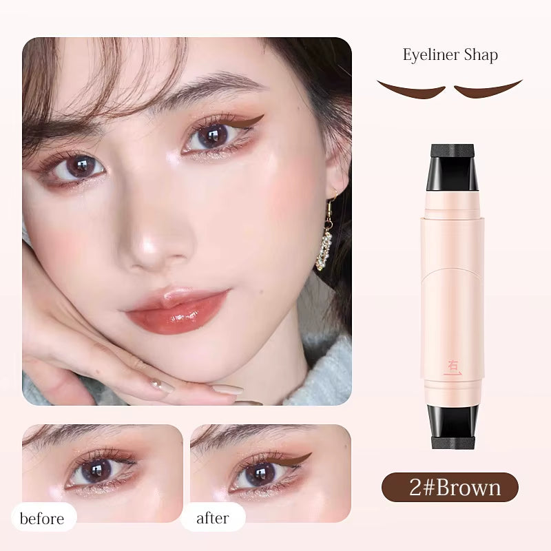 Rotating Eyeliner Stamp Pen, Waterproof, SweatResistant, OneTouch Application Liquid Eyeliner, SmudgeProof, Daily Makeup