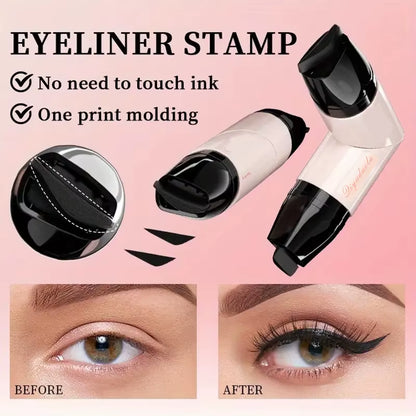 Rotating Eyeliner Stamp Pen, Waterproof, SweatResistant, OneTouch Application Liquid Eyeliner, SmudgeProof, Daily Makeup