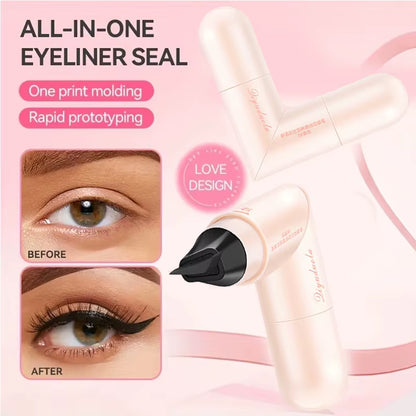 Rotating Eyeliner Stamp Pen, Waterproof, SweatResistant, OneTouch Application Liquid Eyeliner, SmudgeProof, Daily Makeup